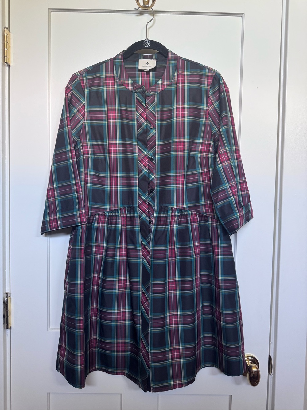 Tuckernuck Plaid Button-Front Royal Shirt Dress *Holiday!*